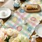 Pink Yellow Buffalo Plaid Carrot Egg Truck Daisy Happy Easter Table Runner, Seasonal Kitchen Dining Table Decoration for Indoor Home Party 13x72 Inch